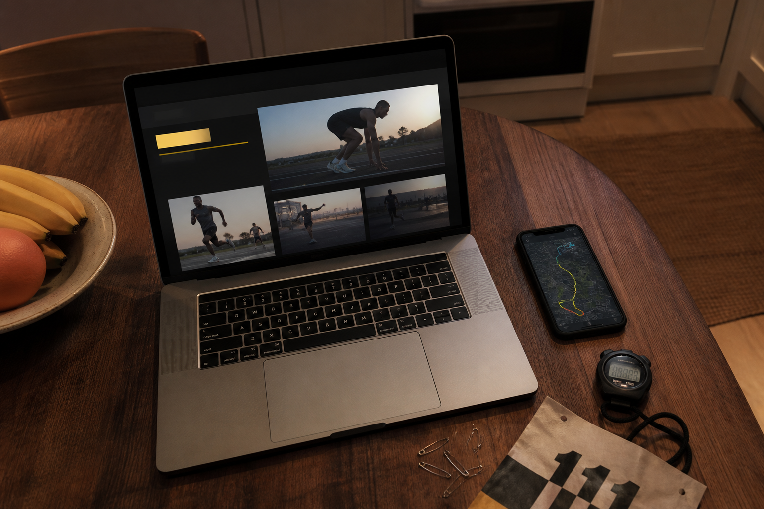 Laptop and phone as an athlete hub